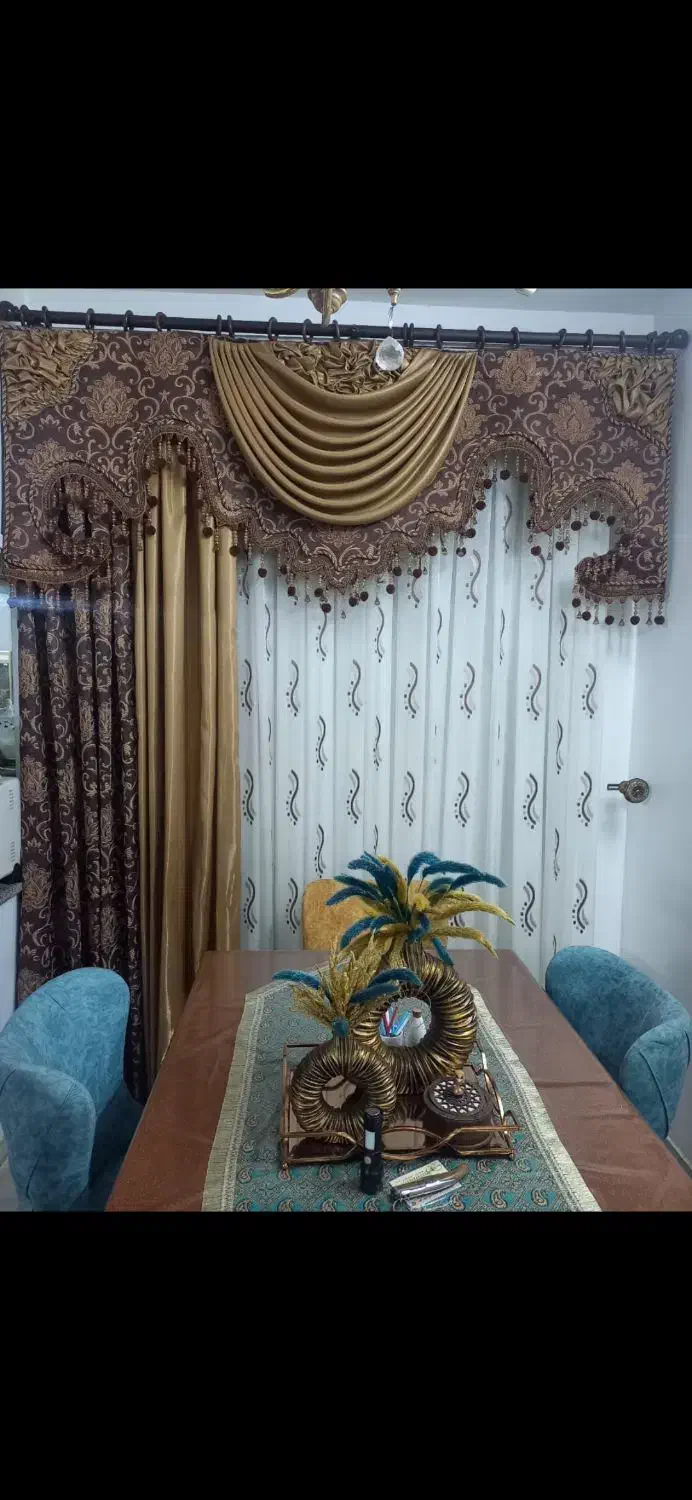 پرده باوالون ۲عدد|پرده، رانر، رومیزی|رودبنه, |دیوار