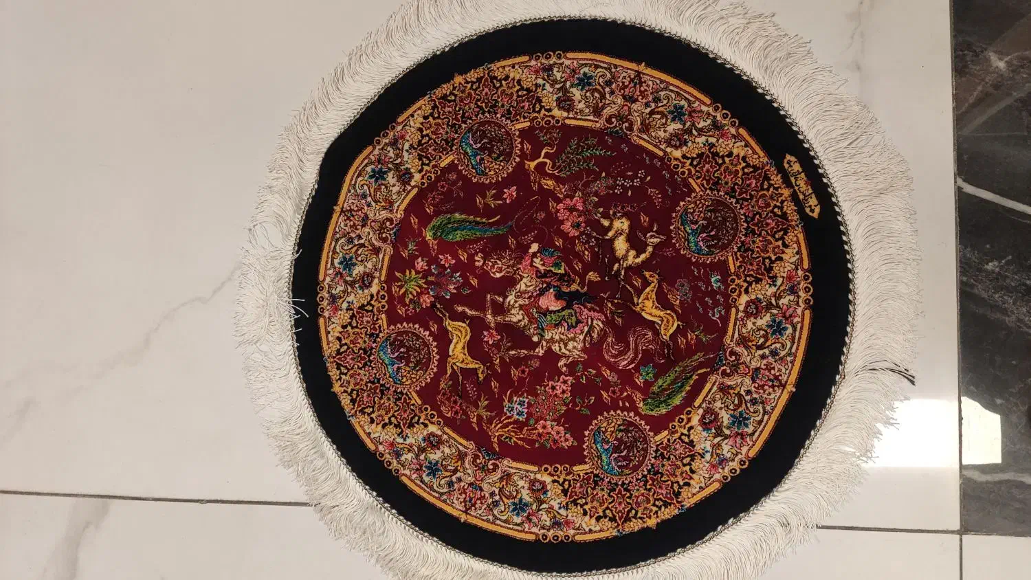 ست چهار تیکه. فرش تمام ابریشم. شکارگاه|فرش|تهران, پونک|دیوار