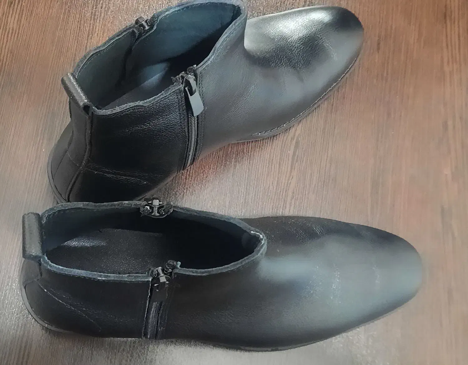 بوت چرم شمس نو، مدل یکسره دو زیپی|کیف، کفش، کمربند|رشت, پاستوریزه|دیوار