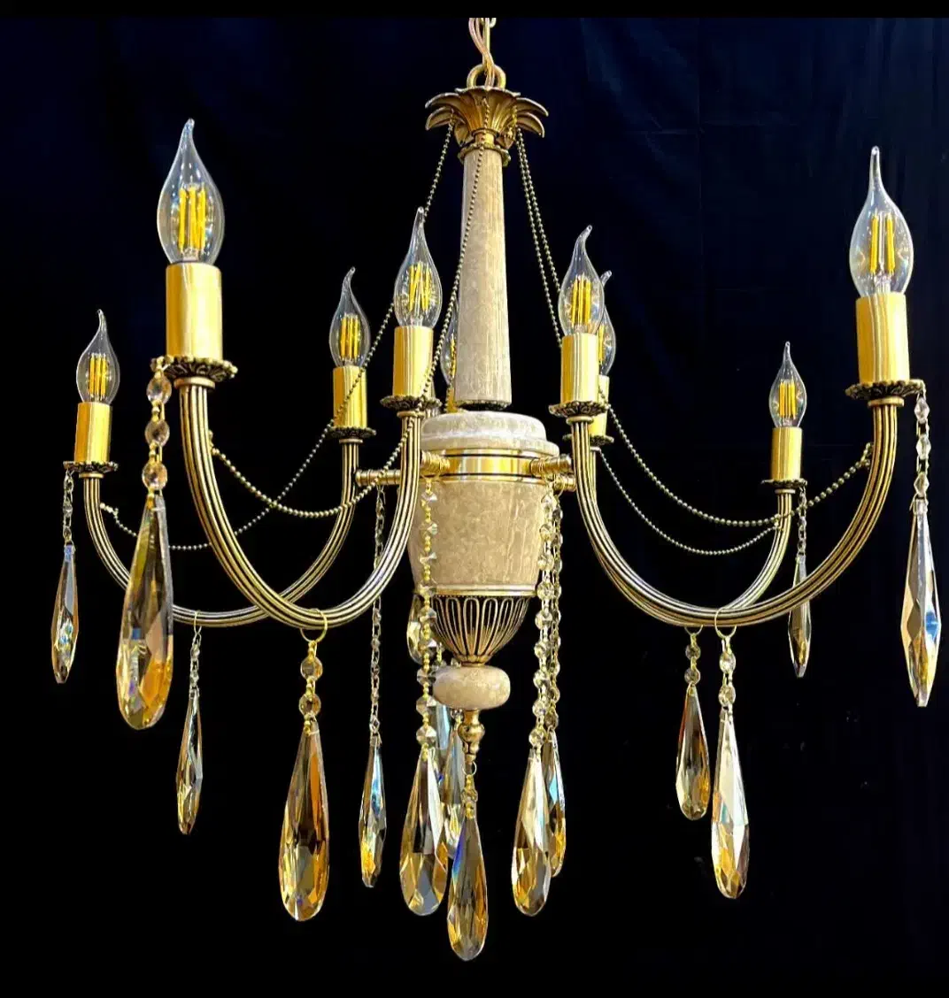 لوستر ونیز ۱۲ شعله تمام برنج مستقیم از کارخانه|لوستر و چراغ آویز|پاکدشت, خاتون آباد|دیوار