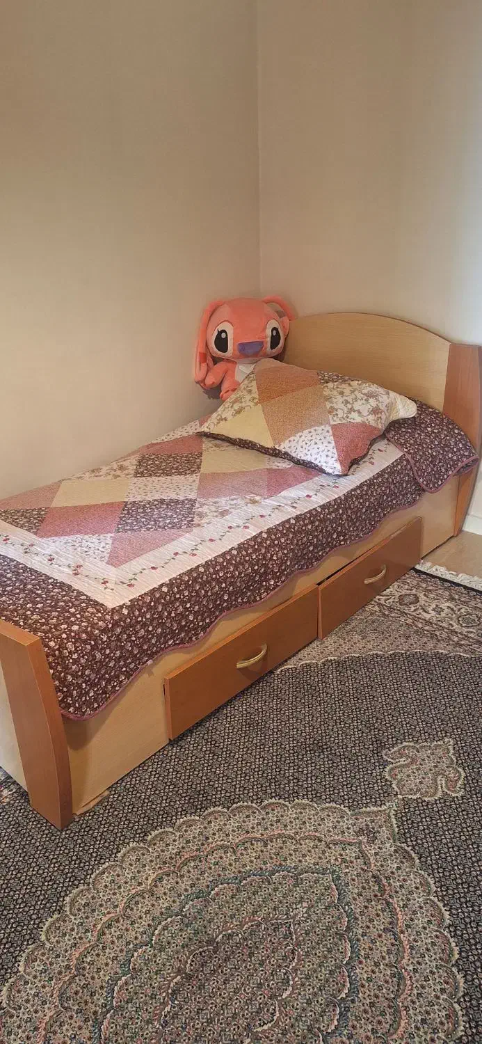 تخت جوان ساخت سفارشی همراه تشک طبی|تخت و سرویس خواب|تنکابن, |دیوار