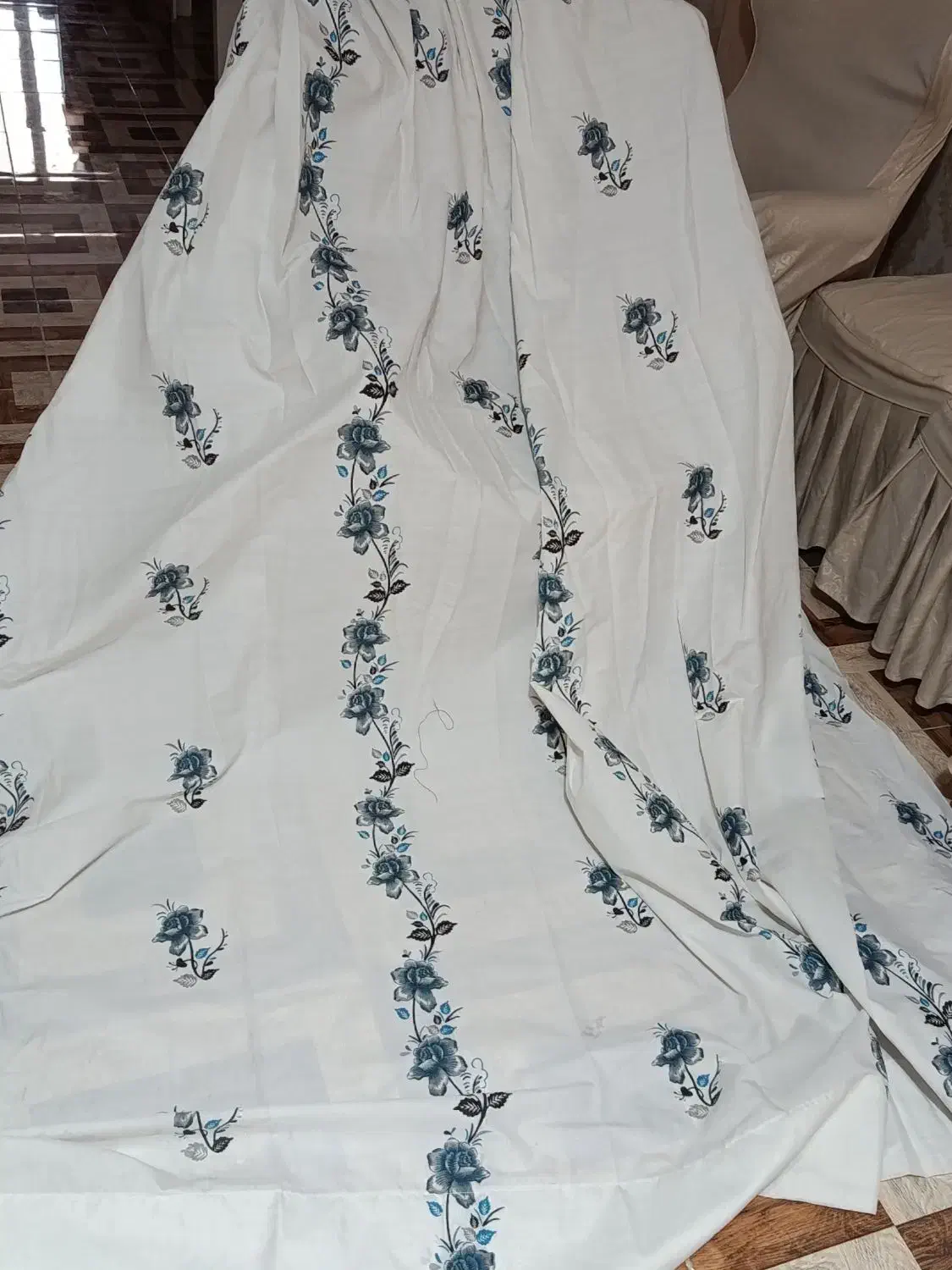 پرده اتاق خواب در حد نو|پرده، رانر، رومیزی|رباط‌کریم, نصیرشهر|دیوار