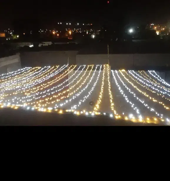 نورپردازی رنگین کمان|ریسه و چراغ تزئینی|میناب, |دیوار