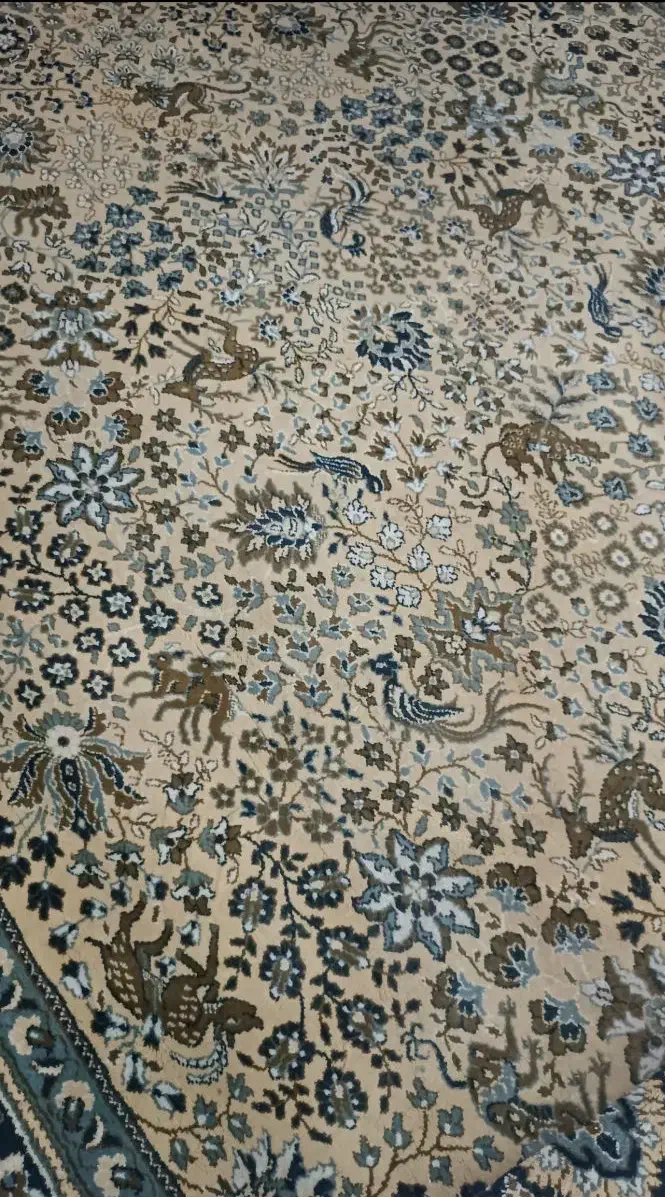 فرش ۱۲ متری کرم|فرش|لنجان, |دیوار