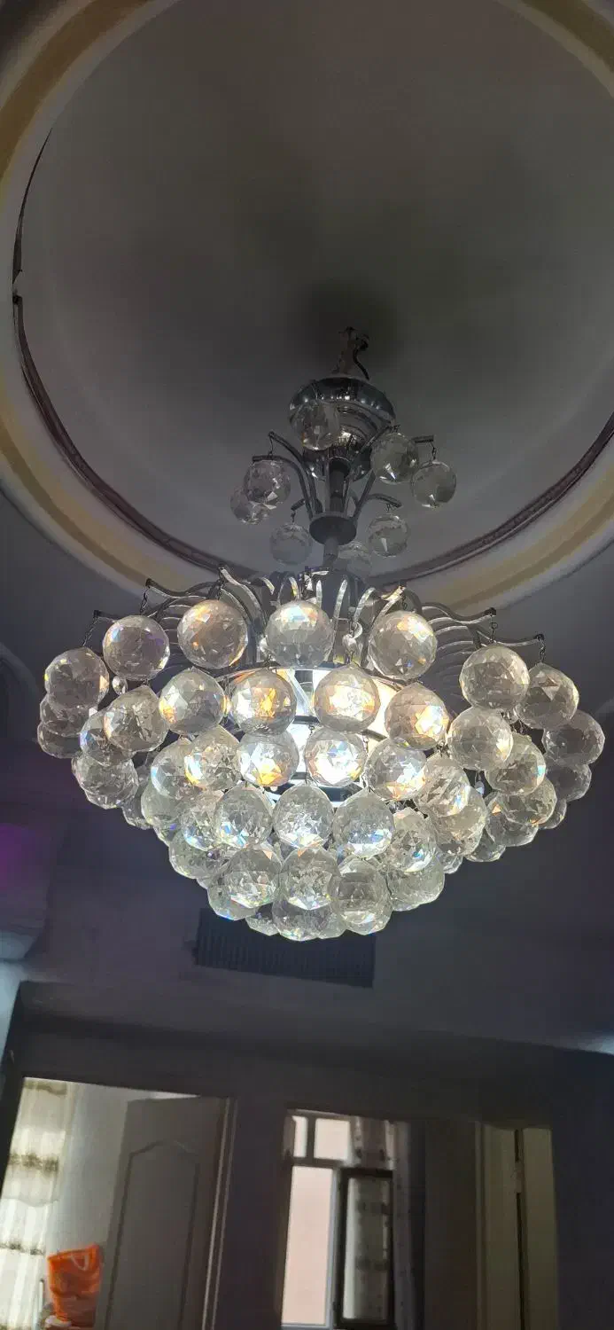 لوستر توپی 5 شاخه|لوستر و چراغ آویز|تهران, دولاب|دیوار