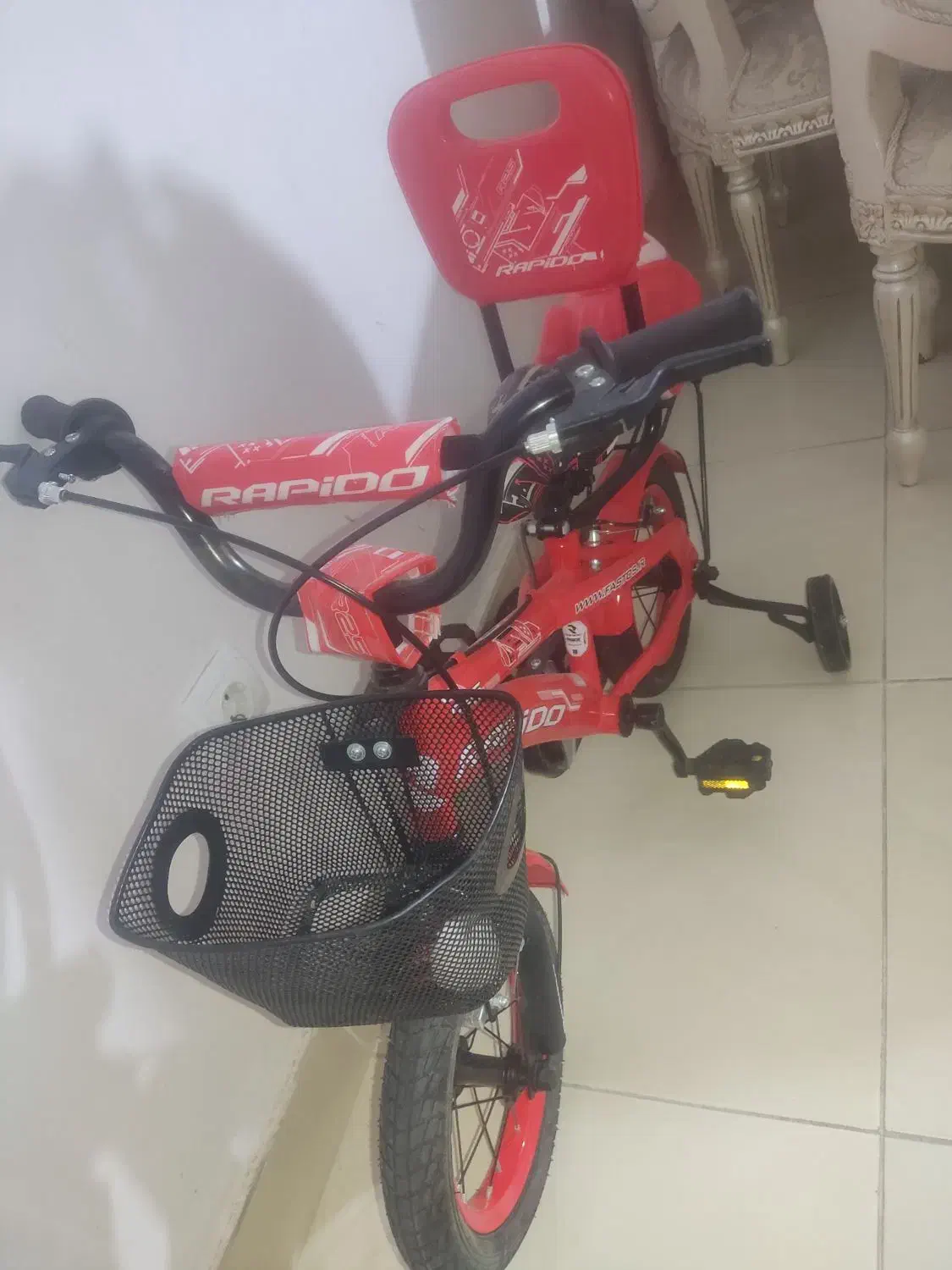 دوچرخه سایز۱۲ قرمز مارک راپیدو|دوچرخه، اسکیت، اسکوتر|تبریز, |دیوار