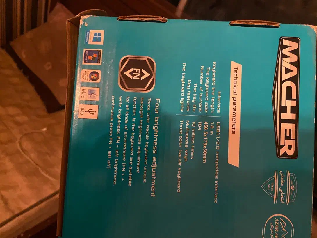 کیبورد گیمینگ macher mr-370|قطعات و لوازم جانبی رایانه|مشهد, فردوسی|دیوار