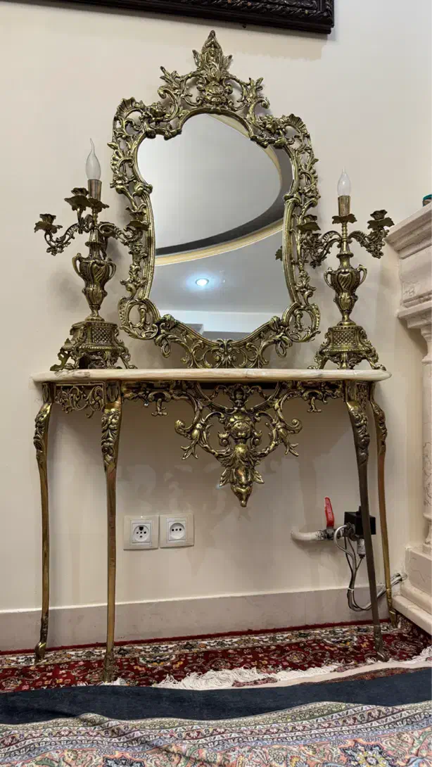 کنسول و آینه و شمعدان برنز|بوفه، ویترین، کنسول|تهران, پونک|دیوار