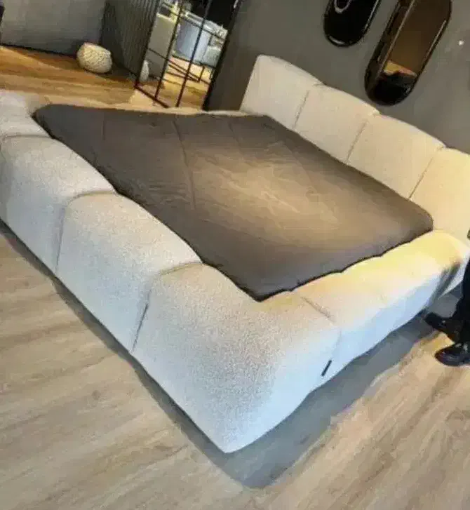 تختخواب پارچه ای/ملامینه/مینیمال|تخت و سرویس خواب|گلبهار, شهر جدید گلبهار|دیوار