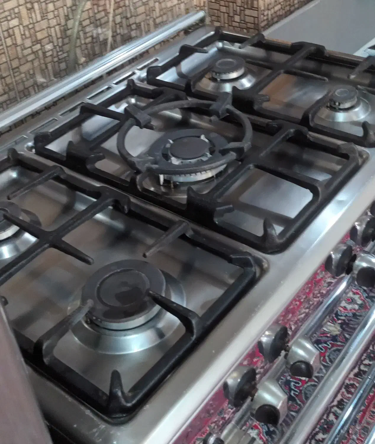 اجاق گاز ۵ شعله تمام استیل لوفرا ایتالیایی|اجاق گاز و لوازم برقی پختوپز|هشتگرد, شهرک ولیعصر (مصلی)|دیوار