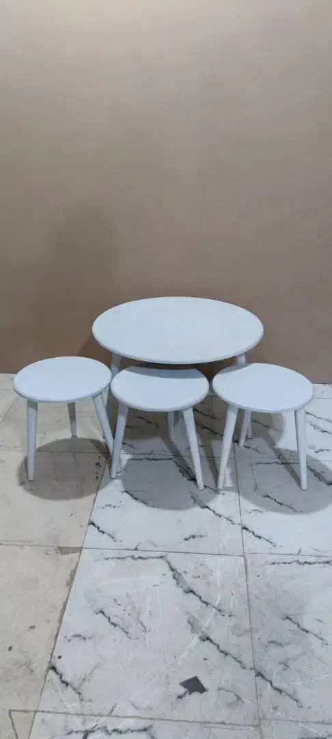 میز وسط با سه عددعسلی گرد، رنگ بندی|مبلمان خانگی و میز عسلی|بندر گناوه, |دیوار