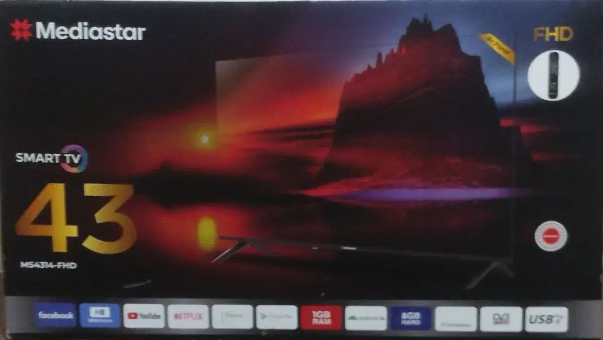 تلویزیون ال ای دی 43 اینچ مدیا استار|تلویزیون و پروژکتور|کهنوج, |دیوار