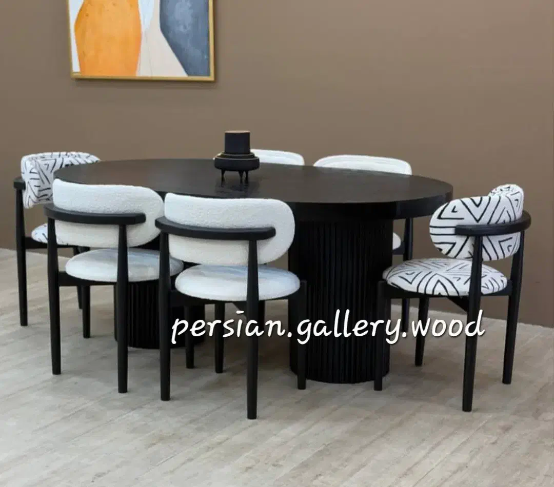 آوانا میز ناهارخوری وینسکا و صندلی سه تیرک منبتی|میز و صندلی غذاخوری|تهران, سبلان (لشگر)|دیوار