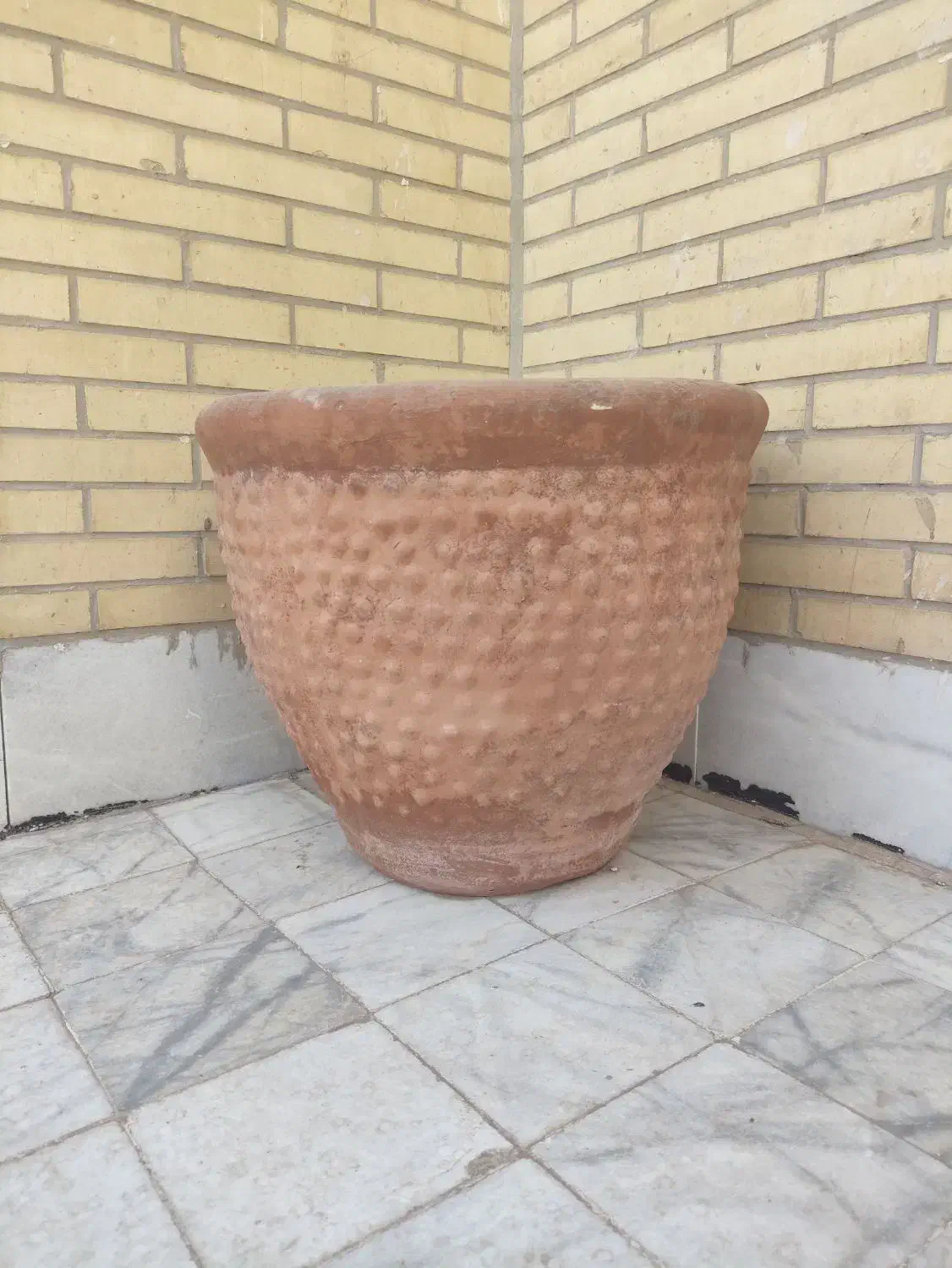گلدان بزرگ سفالی 46×39|گل و گیاه طبیعی|یزد, |دیوار