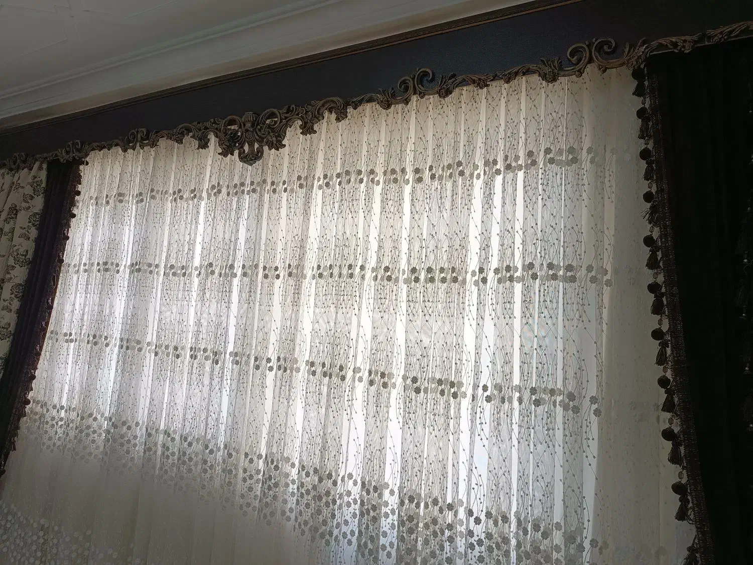 پرده سلطنتی بسیار زیبا|پرده، رانر، رومیزی|همدان, |دیوار