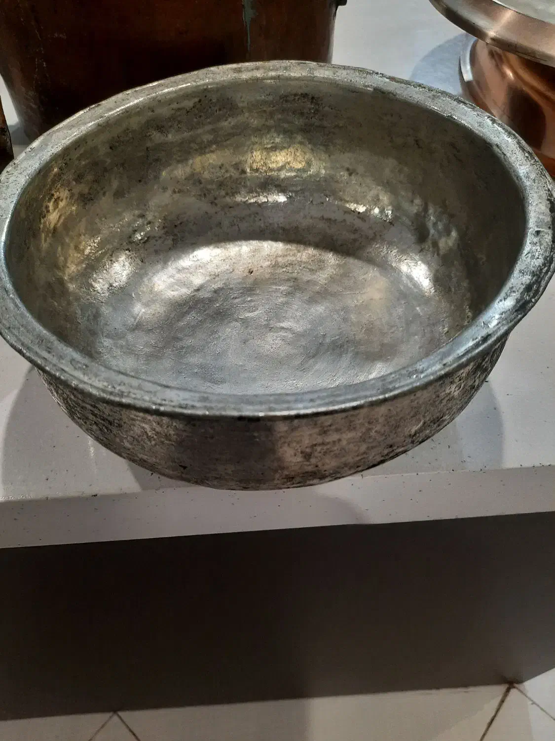 ۴ عدد ظرف مسی قدیمی و قابل استفاده|کلکسیون اشیاء عتیقه|تهران, آسمان|دیوار