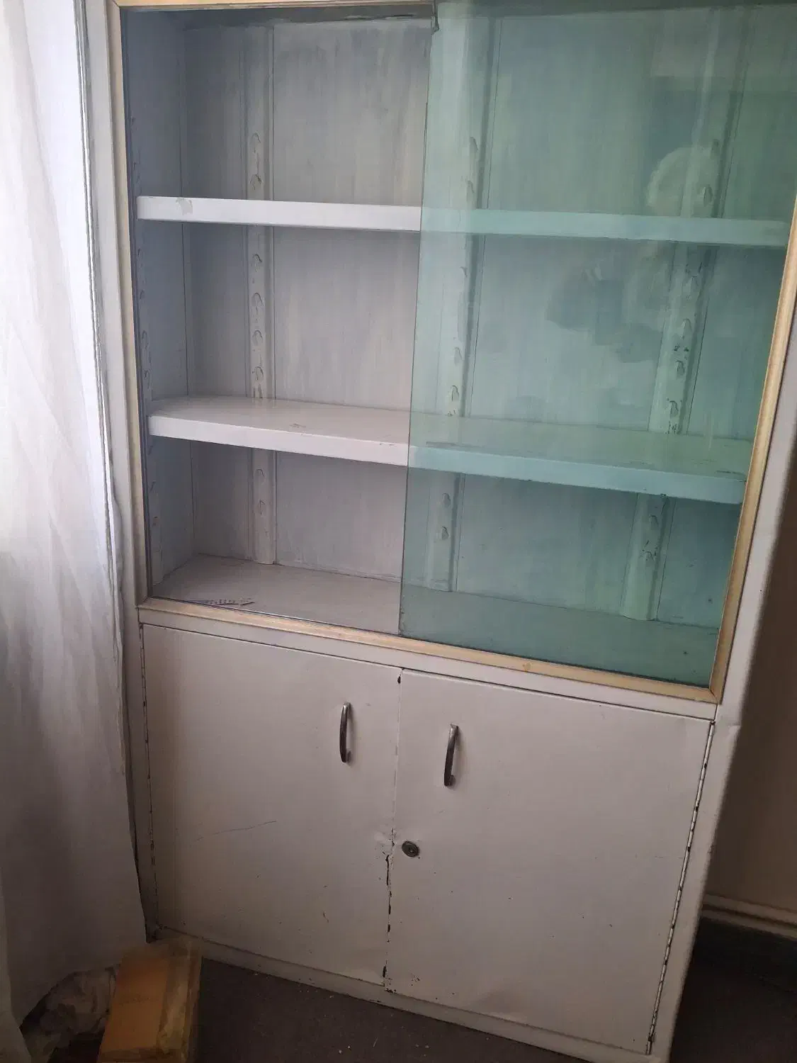 کتابخانه فلزی قفسه دار وکمد زیرین سرخود|کتابخانه، شلف، قفسه‌های دیواری|تبریز, |دیوار