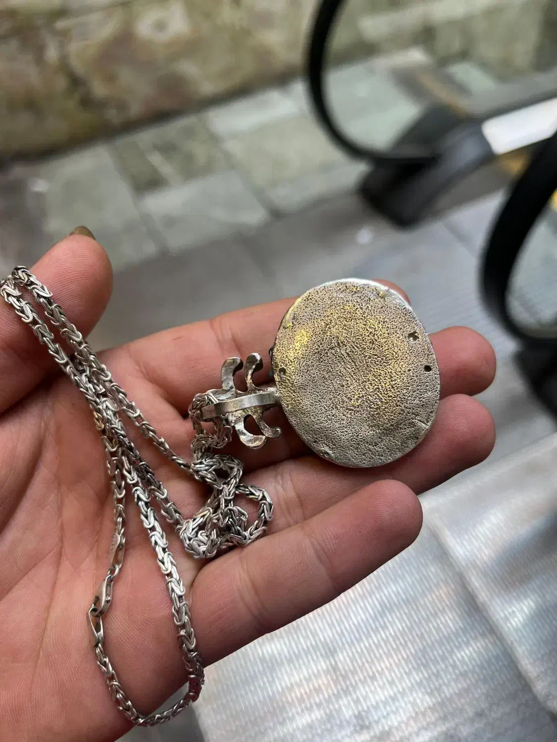 گردنبندمردانه نقره کاره دست|جواهرات|ری, جوانمرد قصاب|دیوار