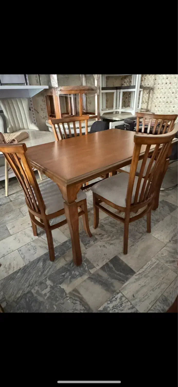 میزناهار خوری چوبی ۵ تیرک|میز و صندلی غذاخوری|کرمانشاه, |دیوار