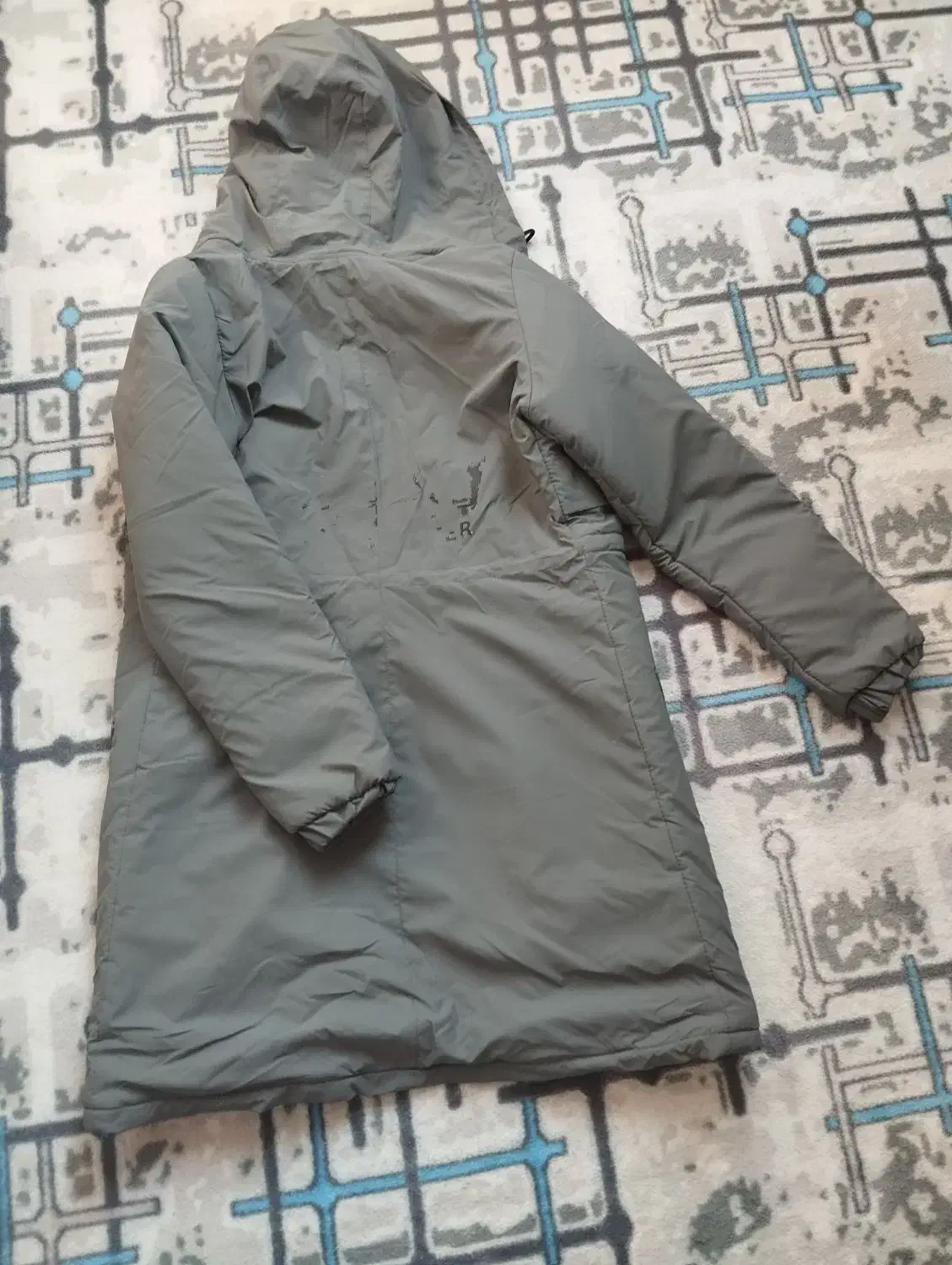 کاپشن کلاه دار داخل خز طوسی سایز ۱ نو|لباس|گلبهار, شهر جدید گلبهار|دیوار