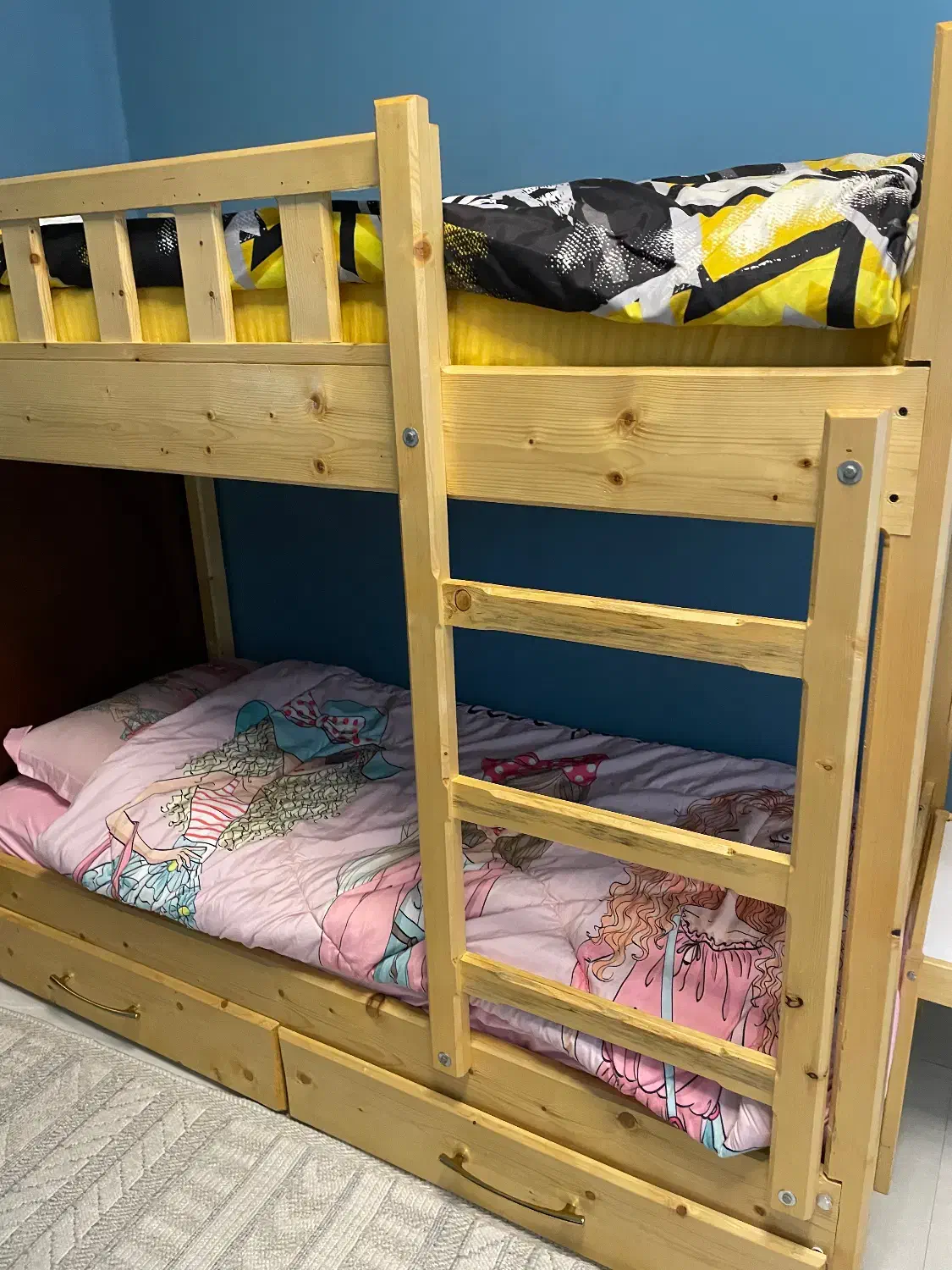 تخت دو طبقه چوبی|تخت و سرویس خواب|کرمانشاه, |دیوار