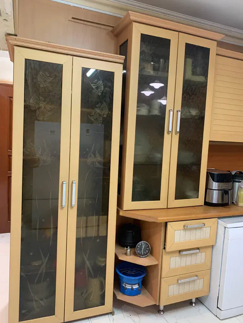 کابینت ام دی اف هود سینک دوقلو|آب‌چکان و نظم‌دهنده ظروف|مشهد, راهنمایی|دیوار