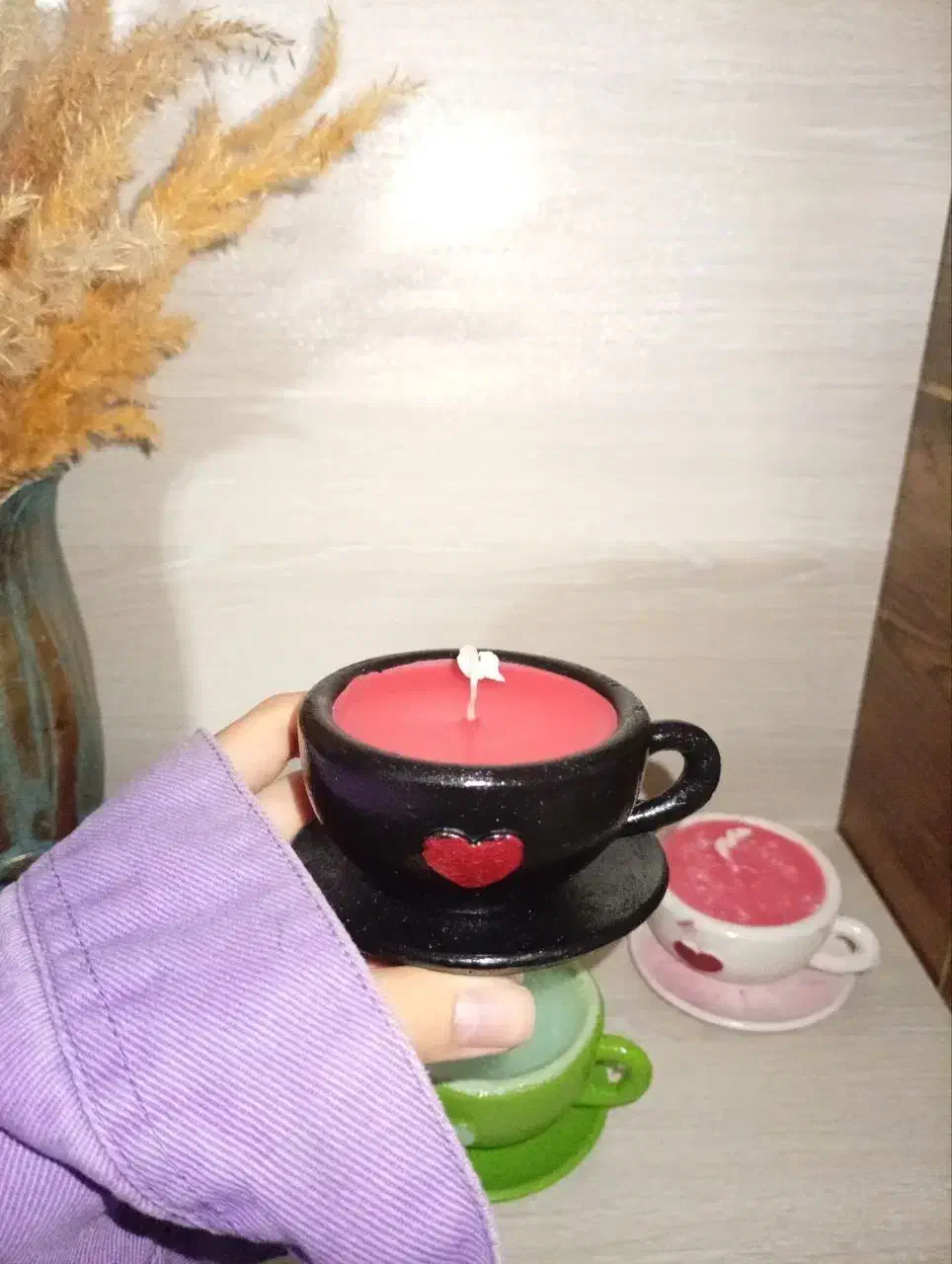 فنجون شمع های فانتزی|صنایع دستی و سایر لوازم تزئینی|اصفهان, شفق|دیوار