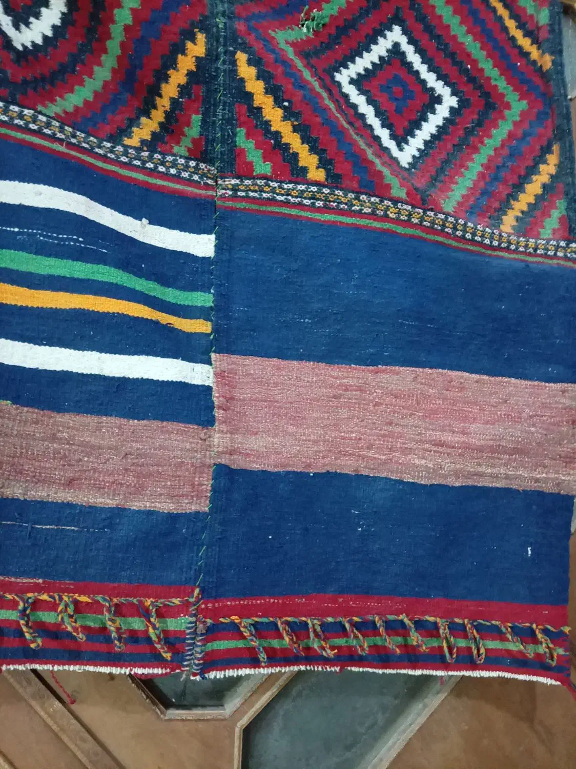 گلیم دست بافت|گلیم، جاجیم، گبه|کرمان, |دیوار