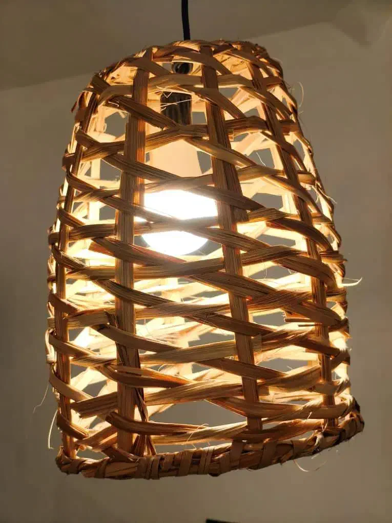 لوستر حصیری بافت (سالم در حد نو)|لوستر و چراغ آویز|قشم, |دیوار