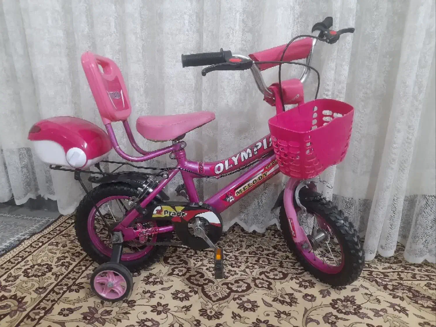 دوچرخه سایز ۱۲ صورتی|دوچرخه، اسکیت، اسکوتر|قم, فرهنگیان و شهربانی|دیوار