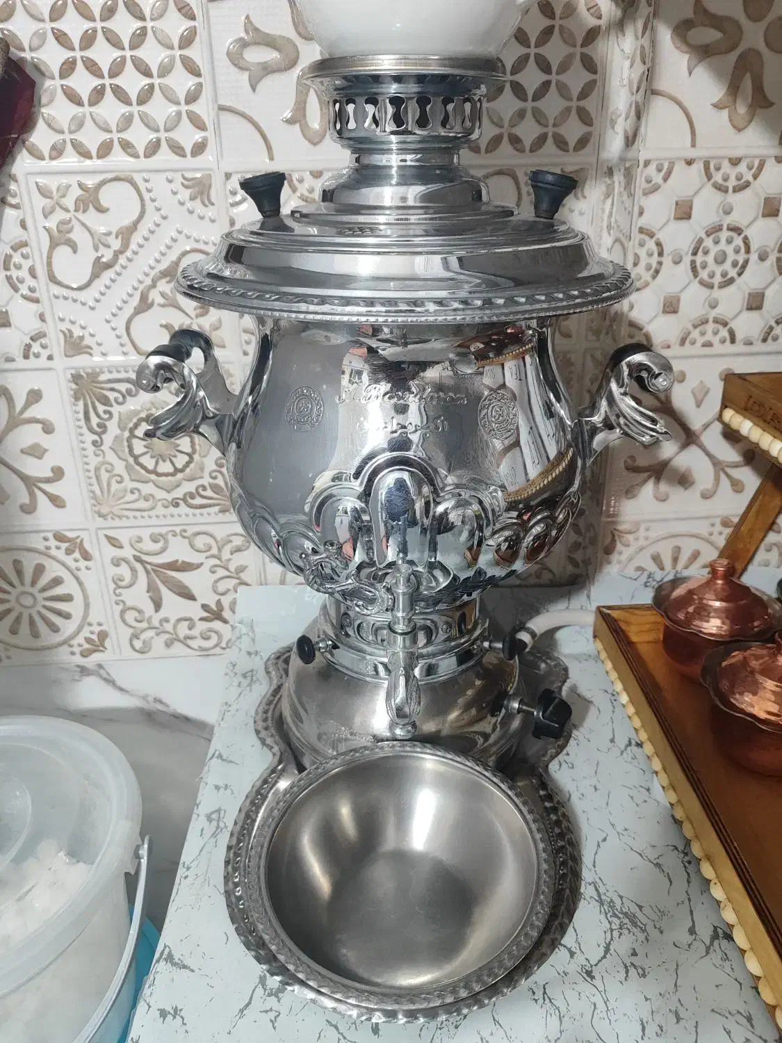 سماور اکبر برادران سالم و در حدنو|سماور، چای‌ساز، قهوه‌ساز|نهاوند, |دیوار