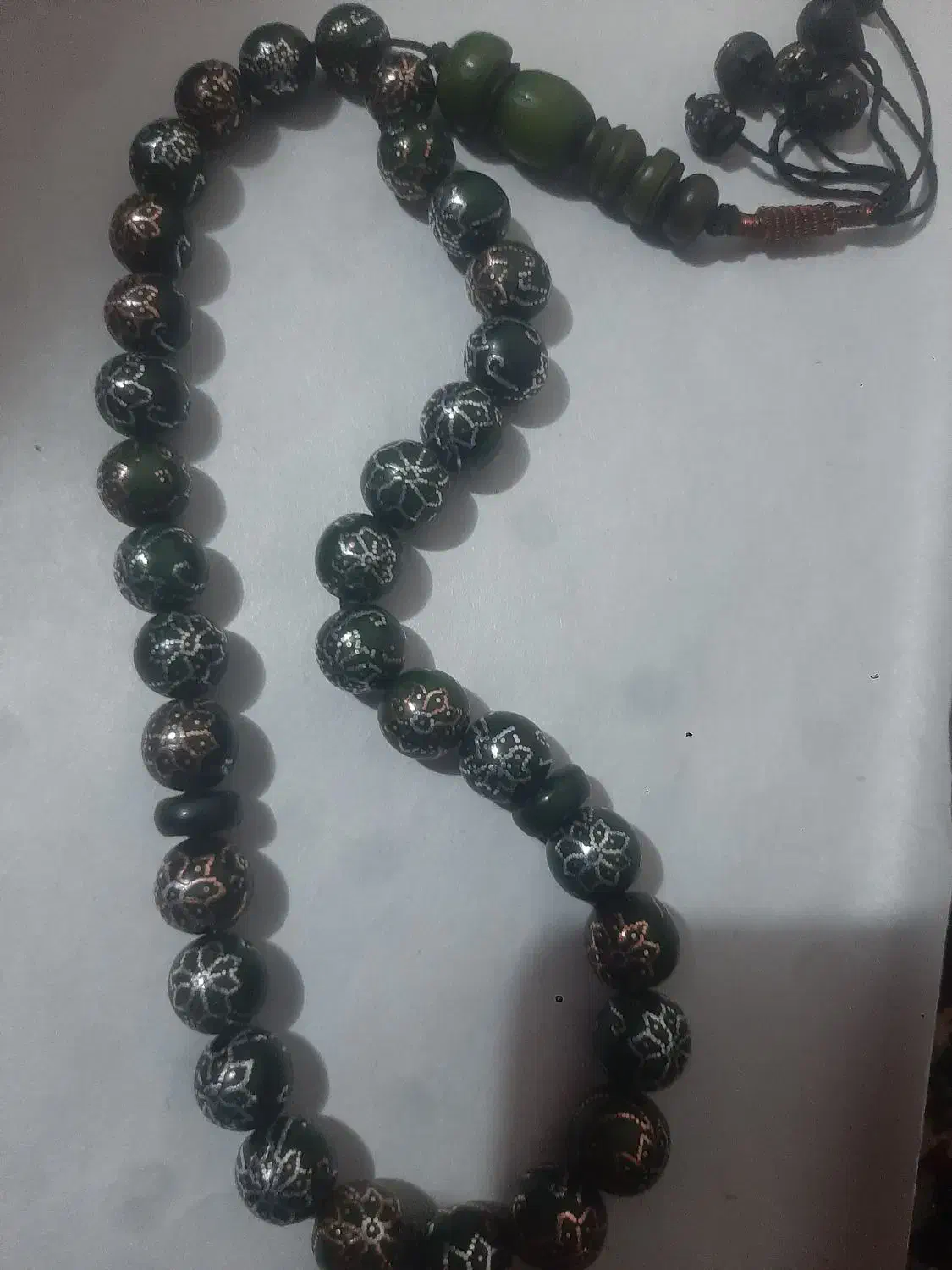 تسبیح سیمکاری دستساز|کلکسیون اشیاء عتیقه|اصفهان, بهارستان|دیوار