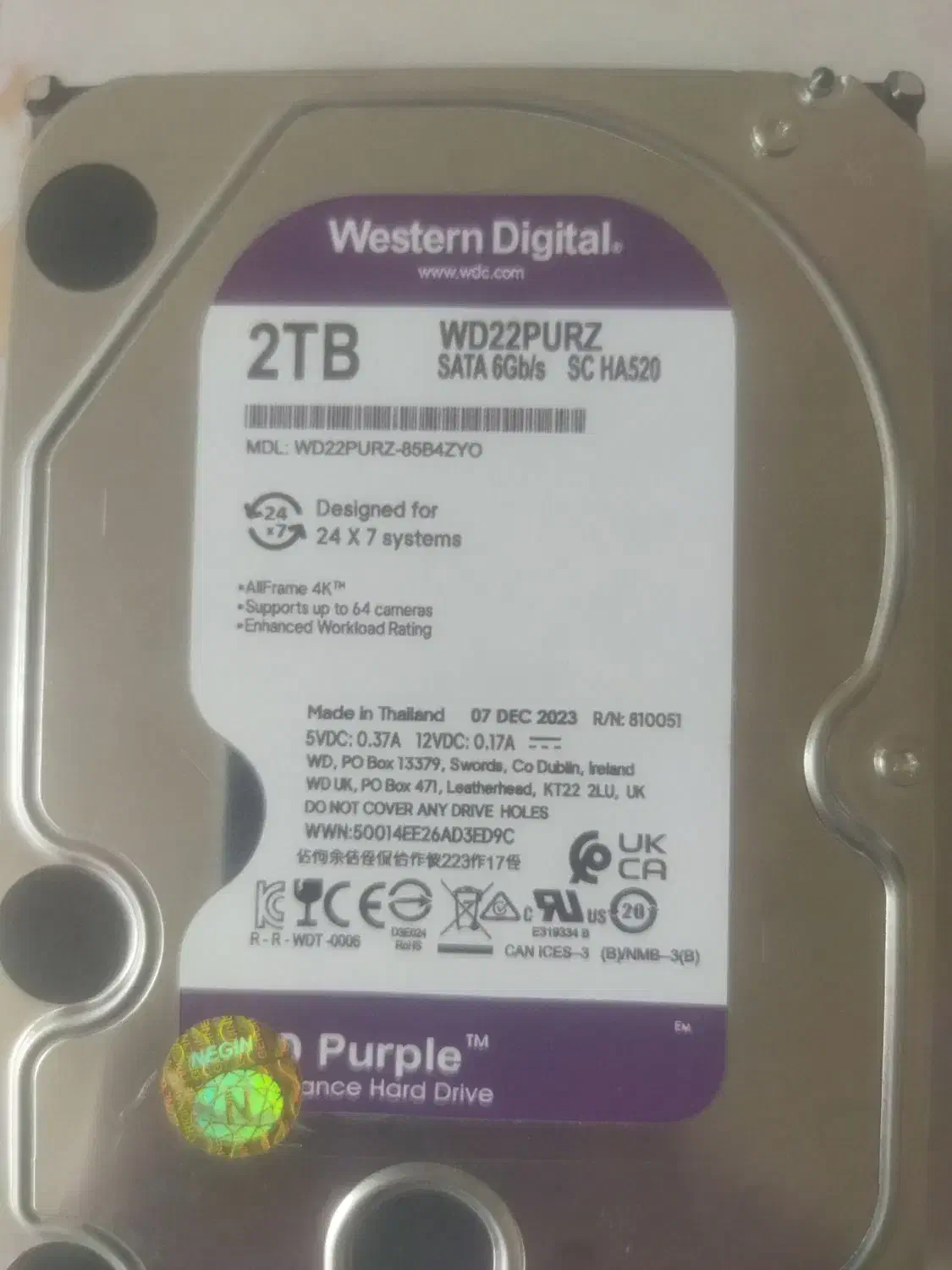 هارد 2ترا بنفش|قطعات و لوازم جانبی رایانه|بندر ماهشهر, |دیوار