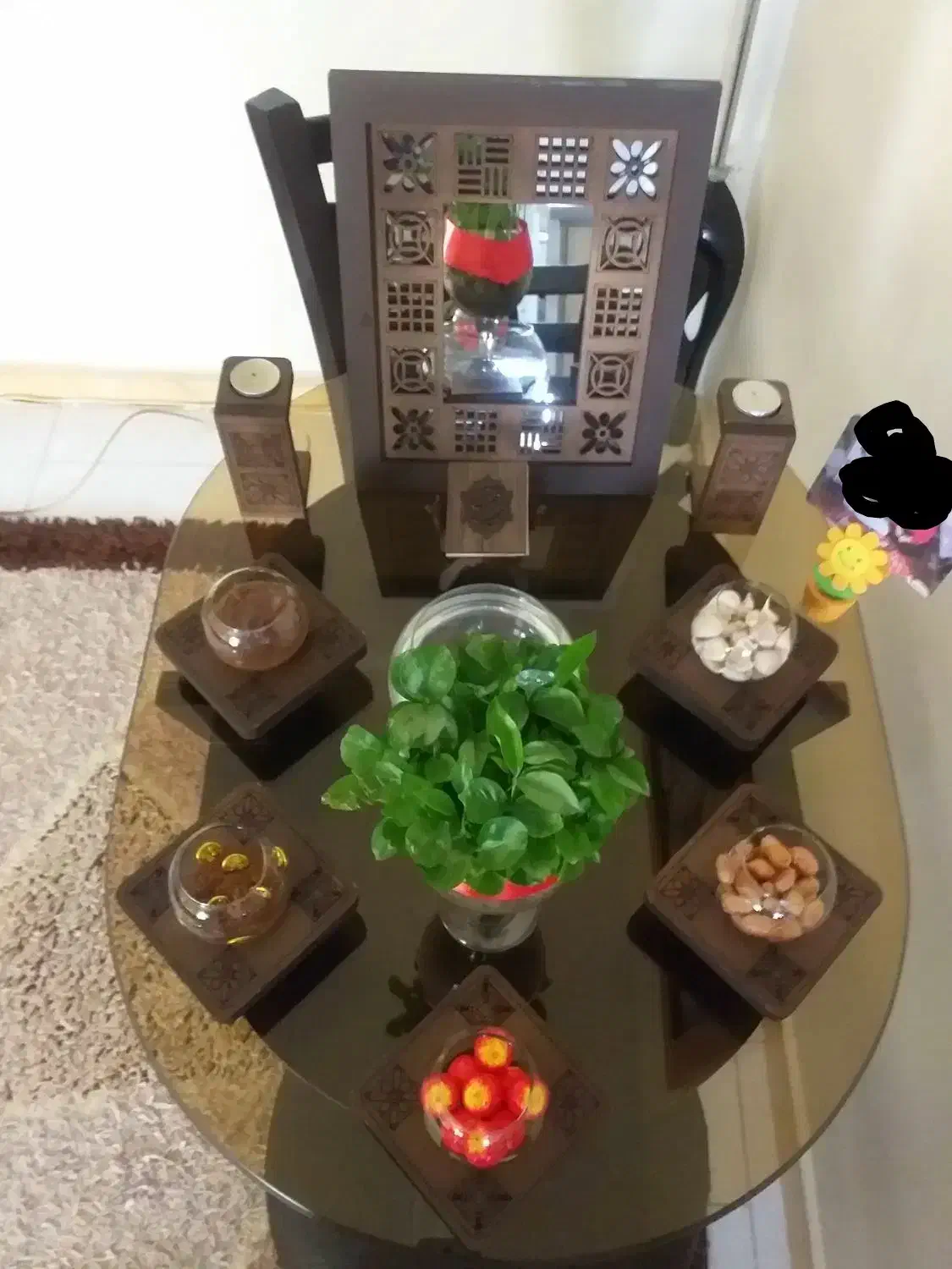 هفت سین چوبی|صنایع دستی و سایر لوازم تزئینی|تهران, آهنگران (سراسیاب دولاب)|دیوار