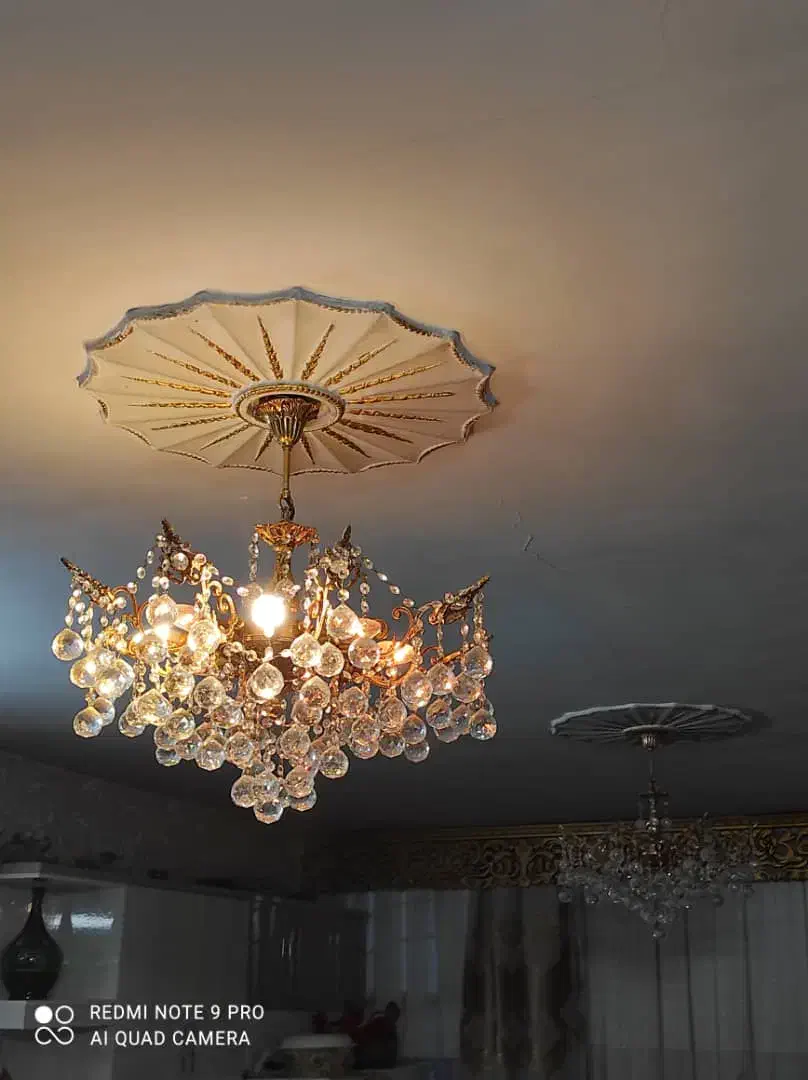 دو عدد لوستر هشت شاخه|لوستر و چراغ آویز|ری, علایین|دیوار