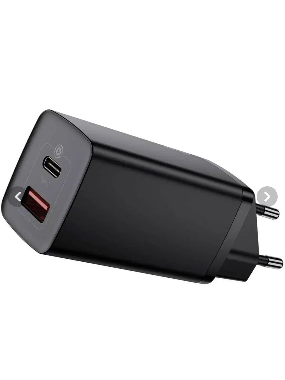 شارژر دیواری بیسوس مدل CCGAN2L-B01 توان ۶۵ وات|لوازم جانبی موبایل و تبلت|سنندج, |دیوار