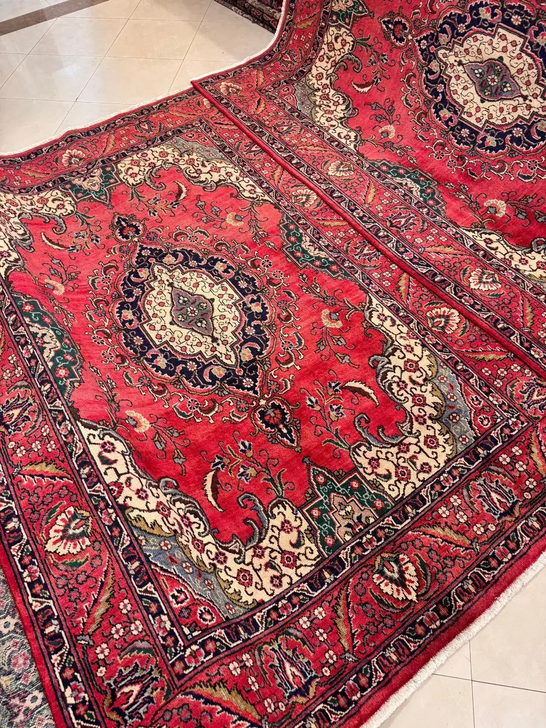 جفت ۶متری دستبافت تبریز آنتیک ساده|فرش|تهران, جهاد|دیوار