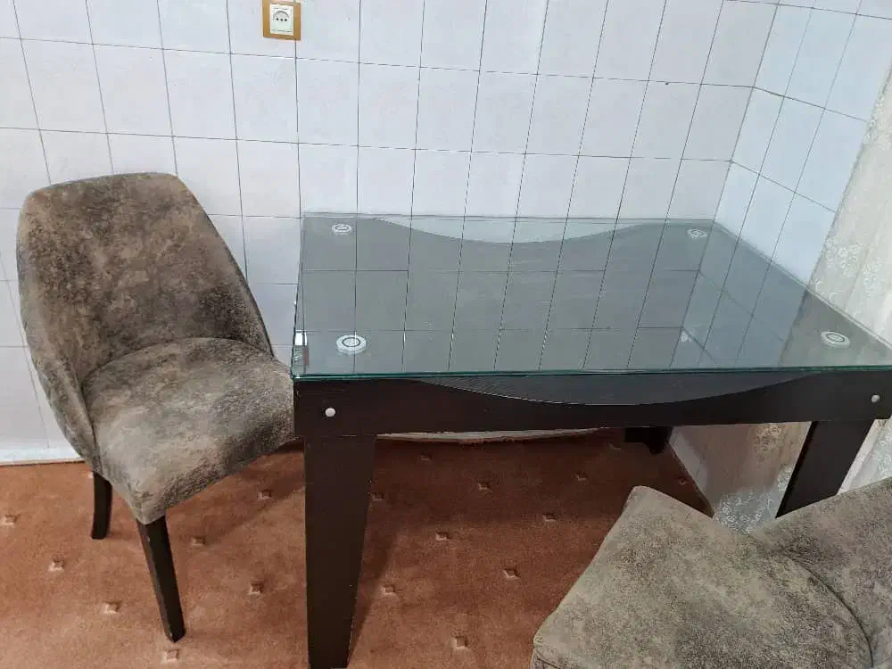 میز نهار خوری با دو عدد صندلی|میز و صندلی غذاخوری|ایلام, |دیوار