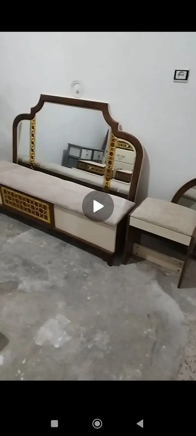 سرویس چوب کامل تخت و دراور|تخت و سرویس خواب|ساوه, |دیوار