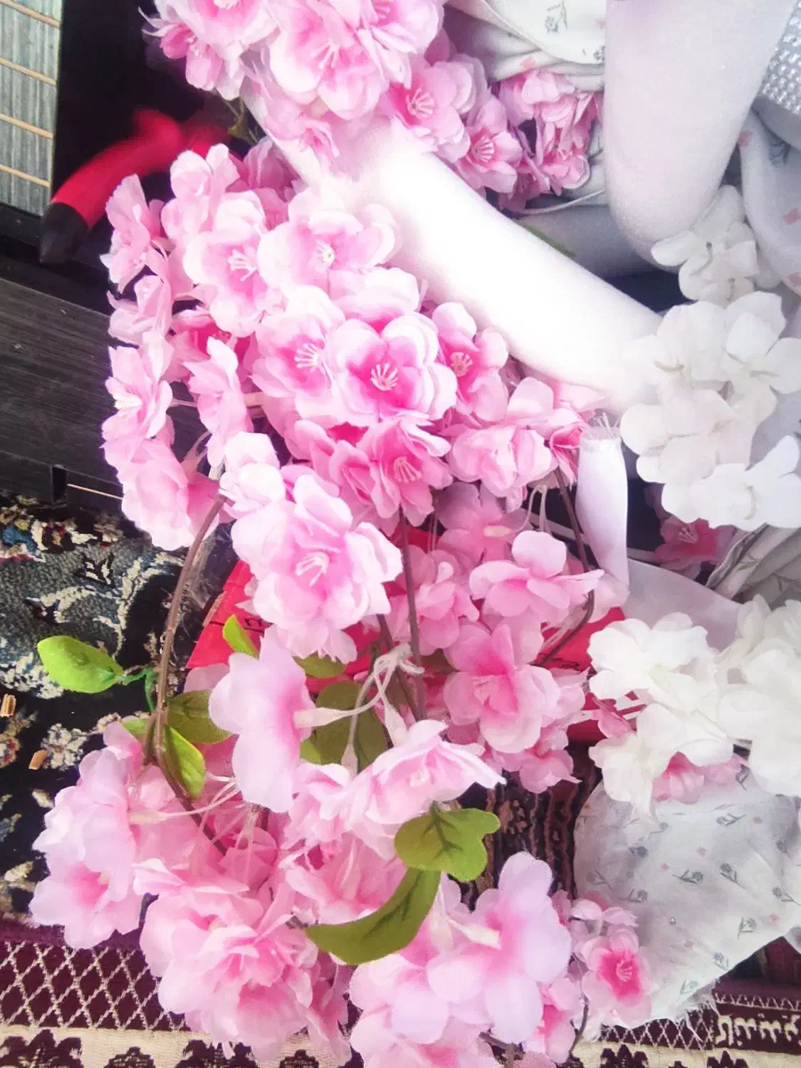 گل مصنوعی سر گل شکوفه و شاخه اب|گل مصنوعی|کوه چنار, |دیوار