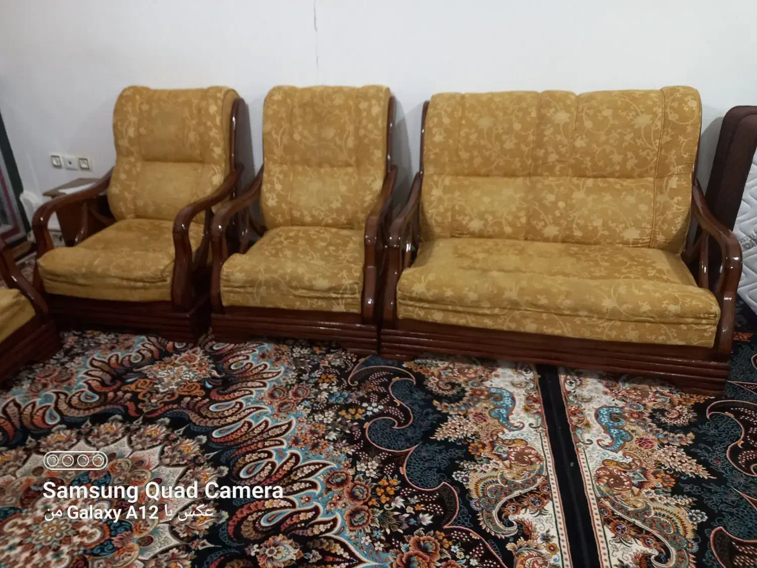 مبل ۷ نفره تمام چوب|مبلمان خانگی و میز عسلی|اهر, |دیوار