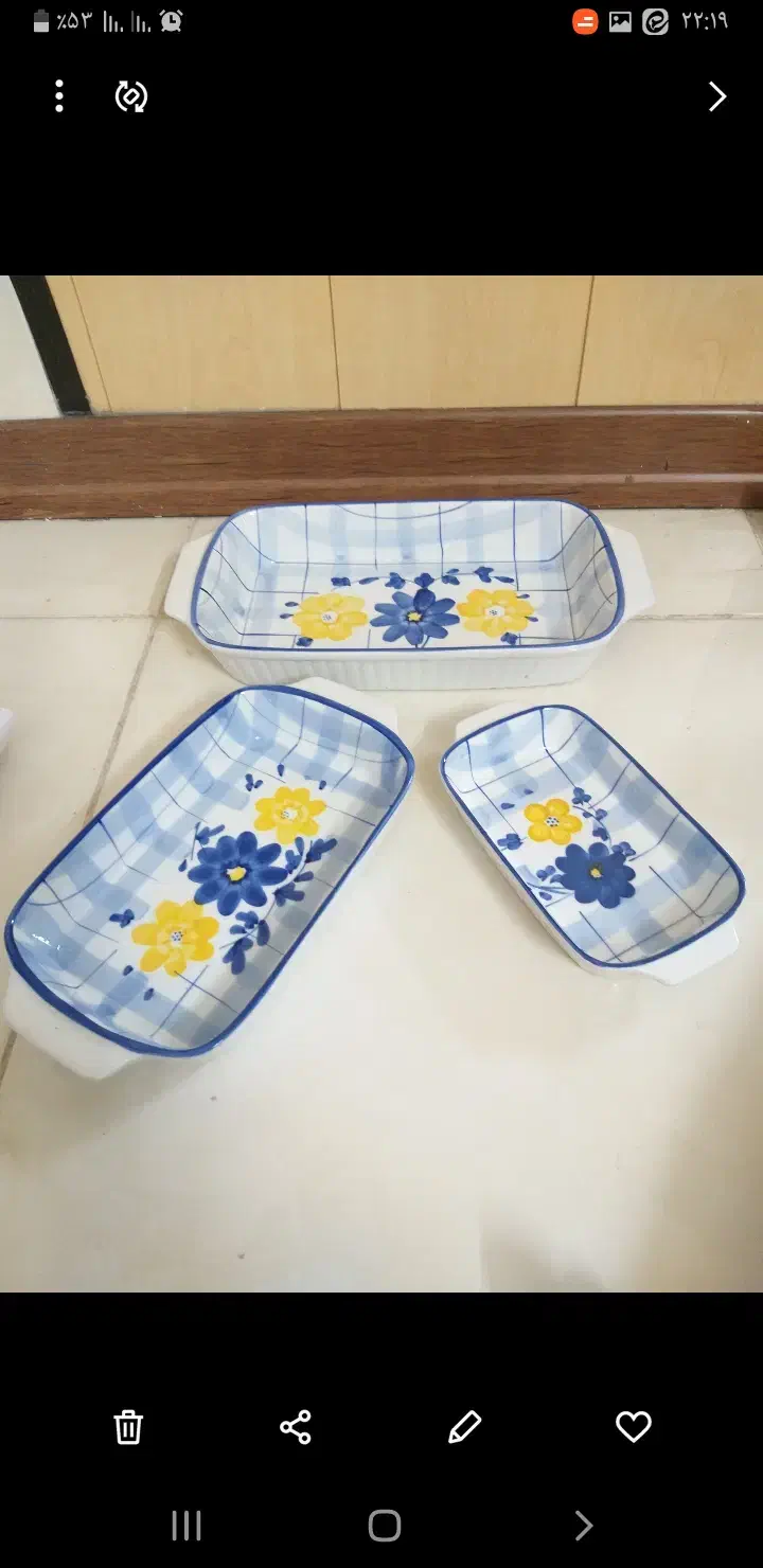 ماهیتابه ۳ تایی گل پنبه|ظروف سرو و پذیرایی|تهران, سجاد|دیوار