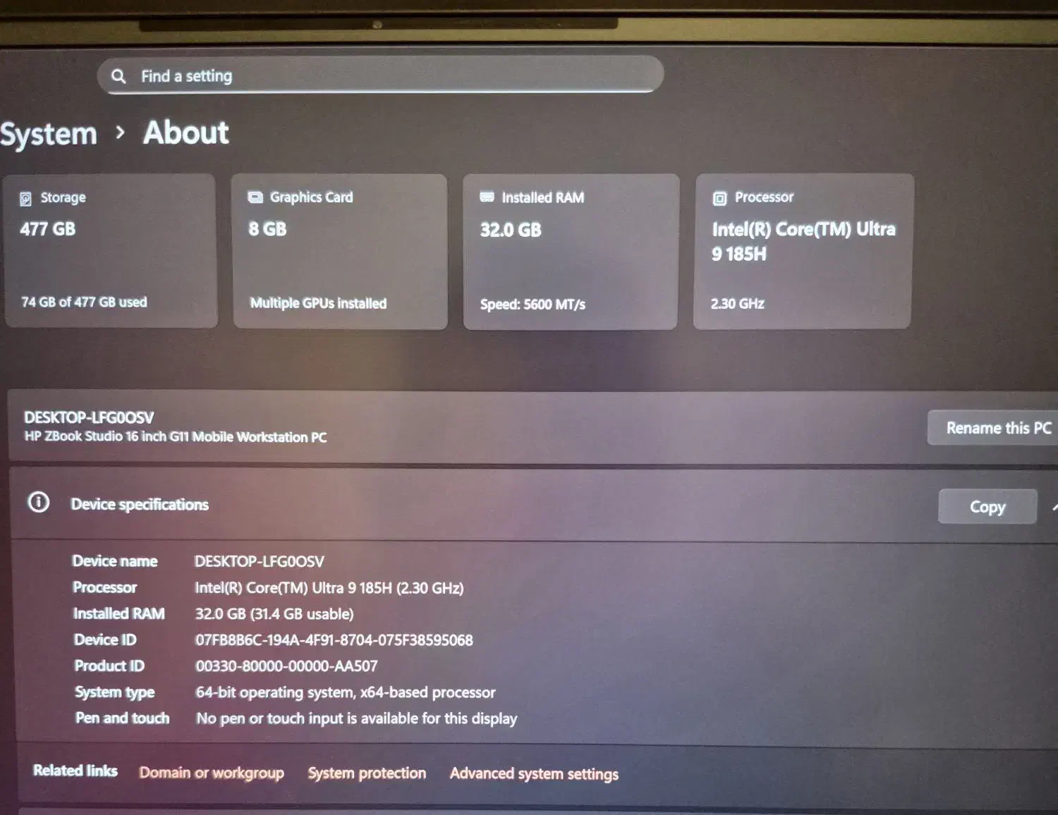 لپتاپ اچ پی زدبوک HP ZBook studio g11|رایانه همراه|تهران, هوانیروز|دیوار