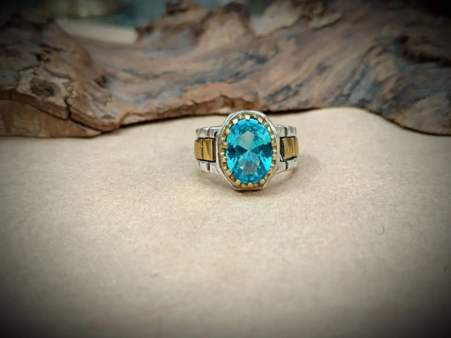 انگشتر نقره مردانه با نگین توپاز|بدلیجات|تهران, شوش|دیوار