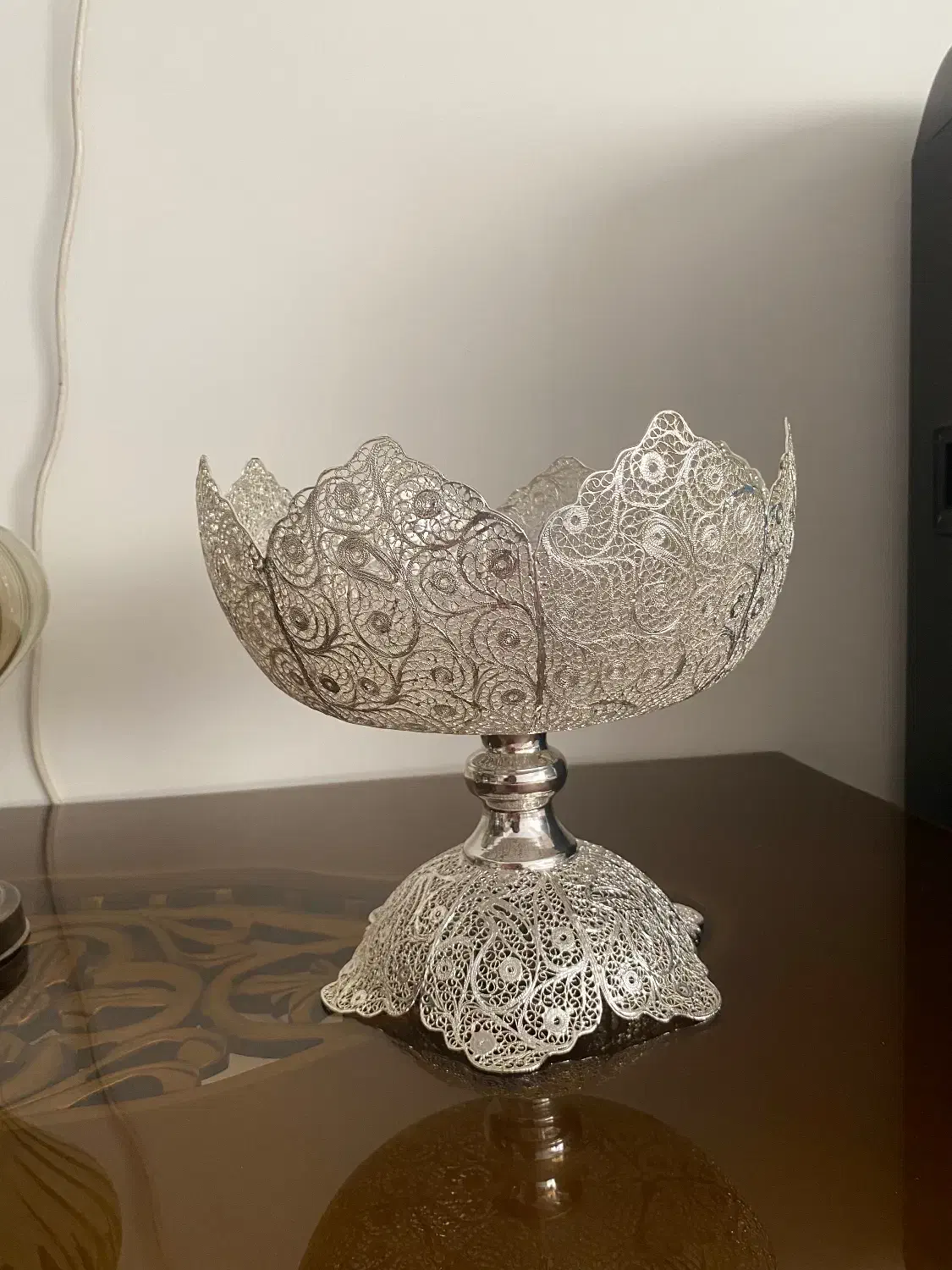 ظرف ملیله کاری آبکاری نقره|ظروف سرو و پذیرایی|تهران, شهرک المهدی|دیوار