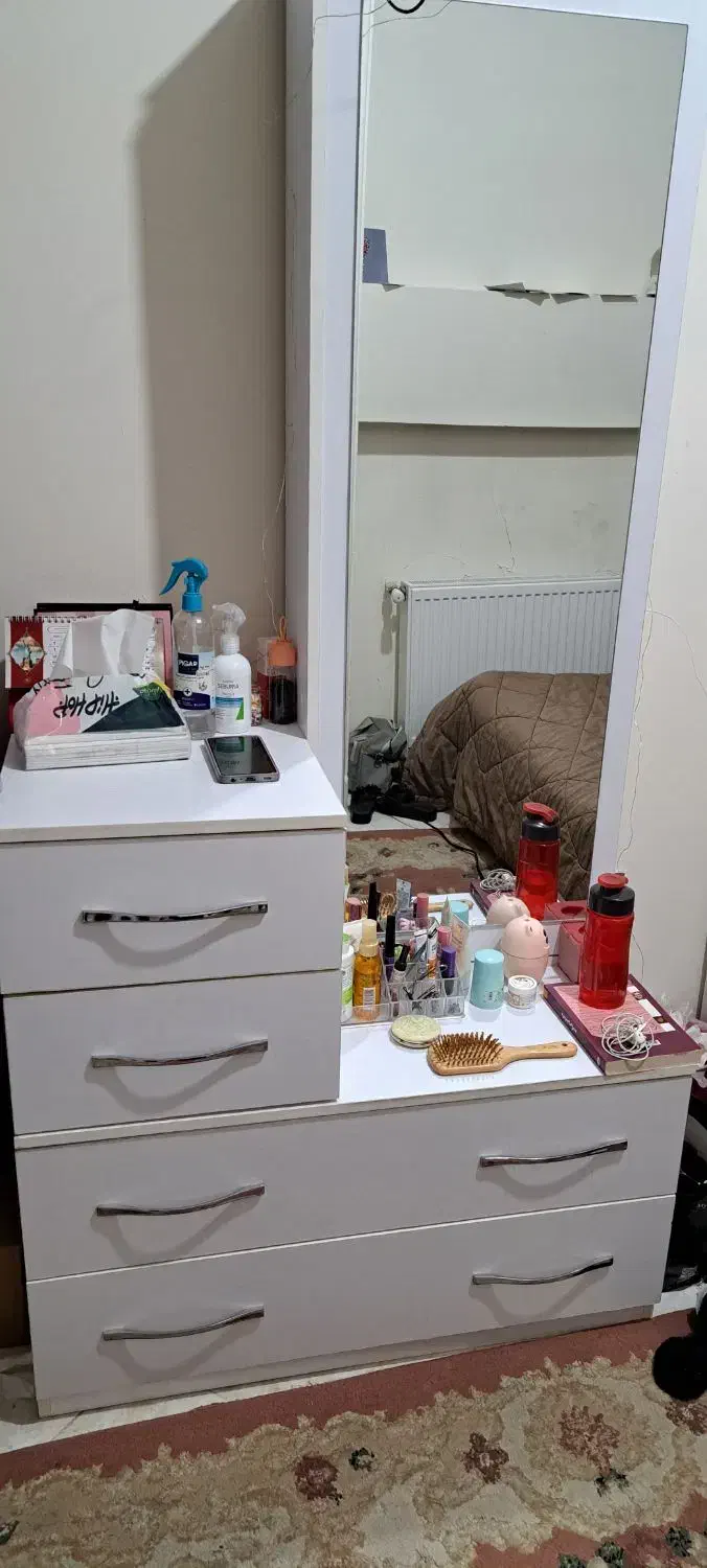 میزآرایشی سفید|جاکفشی، کمد، دراور|مشکیندشت, |دیوار