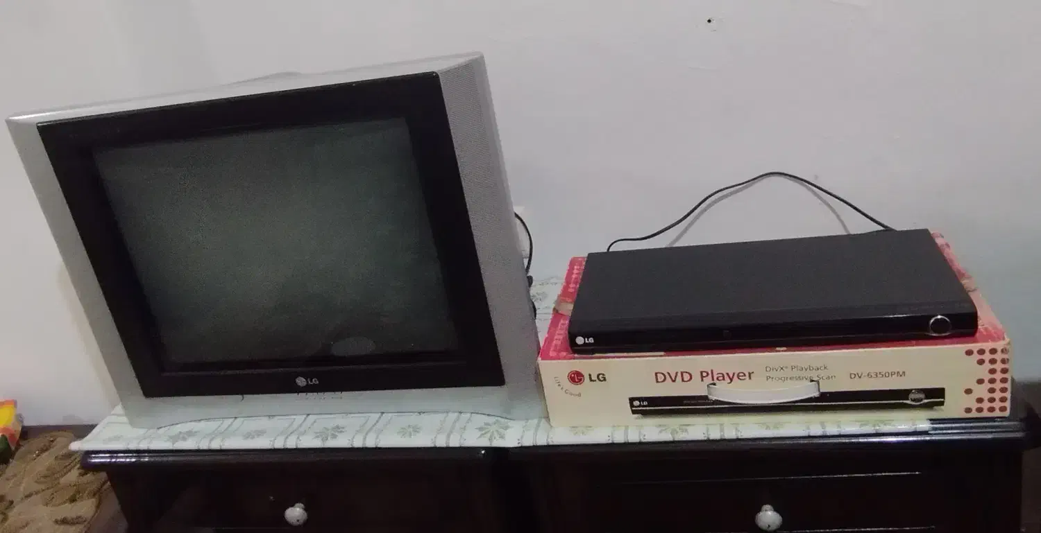 تلویزیون ال جی 21اینج و دی وی دی|تلویزیون و پروژکتور|میانه, |دیوار