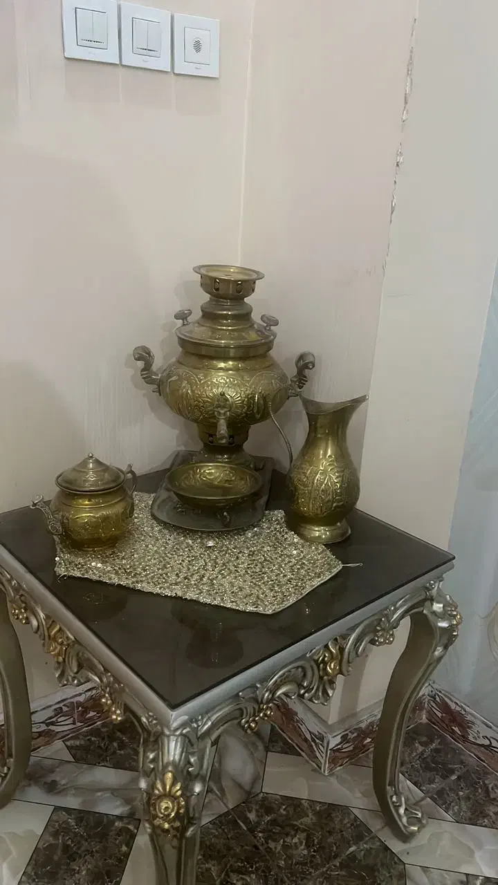 سماور و لوستر برنزی|لوستر و چراغ آویز|اسلام‌شهر, شهرک احمدیه|دیوار