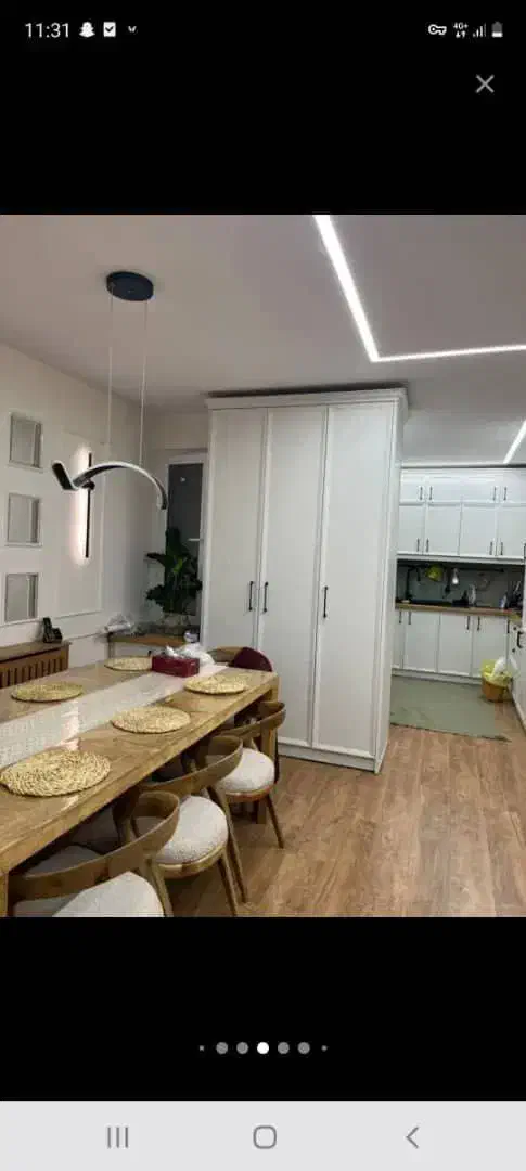 ۱۰۵ متر ۲ خواب سالن پرده خور فول دیزاین