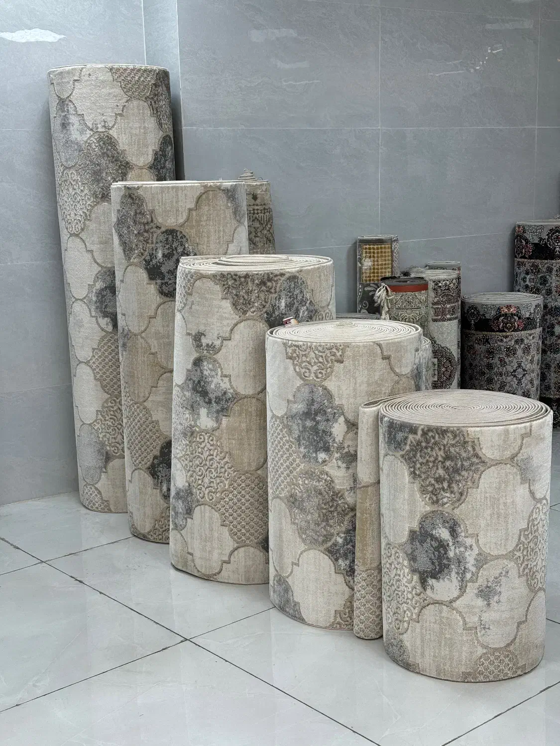 کناره فانتزی کرم‌طوسی با قیمت ویژه|فرش|گرگان, |دیوار